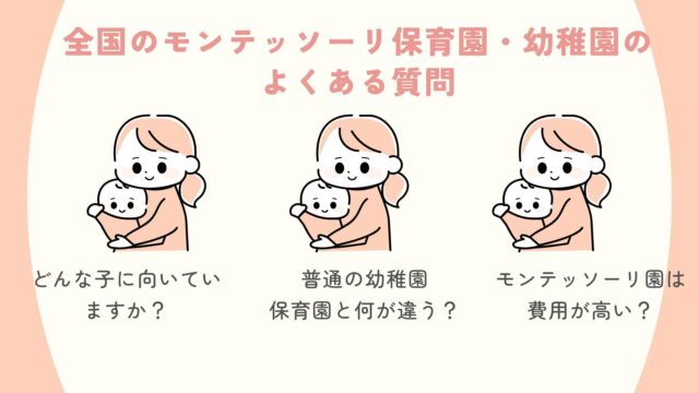 全国のモンテッソーリ保育園・幼稚園の よくある質問