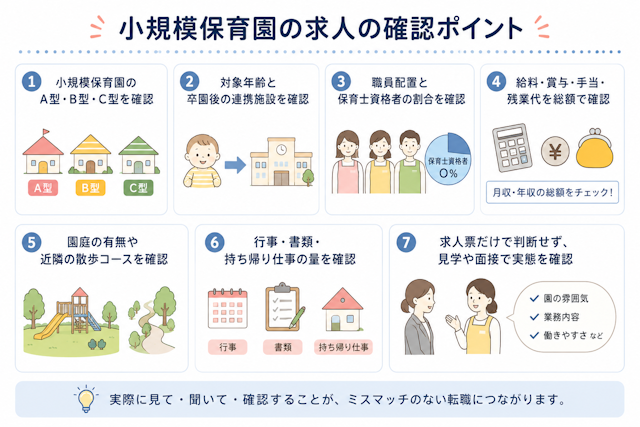 小規模保育園の求人の確認ポイント