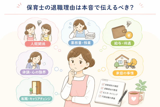 保育士の退職理由を本音で伝えるべきかを解説