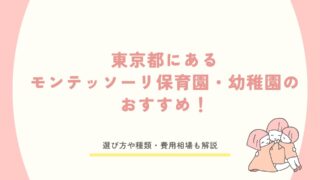 東京都にあるモンテッソーリ保育園・幼稚園のおすすめ！選び方や種類・費用相場も解説